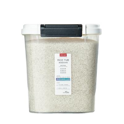 China No Household Kitchen 5KG 10KG 15KG 25KG Plastic Storage Rice Container With Measuring Cup for sale