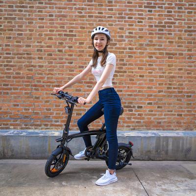 China Aluminum alloy US Eu warehouse 14 inch explosion proof vacuum tires rear 250w motor 36v folding electric bike city ebike for sale