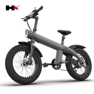 China Folding Electric Bicycle 48V 750W New Folding Pole 2023 Design Folding E Bike 20 Inch Fat Tire Electric Bike for sale