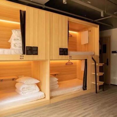 China Modern Simple Twin Dorm Student Wood Bed Frame Attic Bed School Home Use Adult Bunk Bed for sale