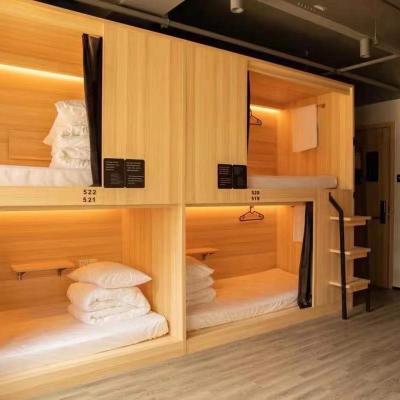 China Modern Custom Apartment Bedroom Space Saving Loft Bed Multifunctional Bunk Bed for sale