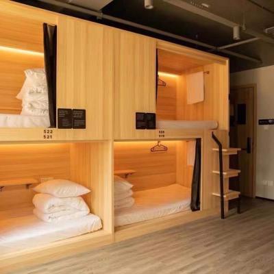 China Modern Brand New Custom Furnished Double Berth Student Apartment Bed for sale