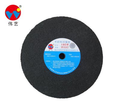 China Non Woven Stainless Steel Knife WEIYI Black Wheel Polishing Grinding Wheel For Surface Finishing Stainless Steel Work Pieces for sale