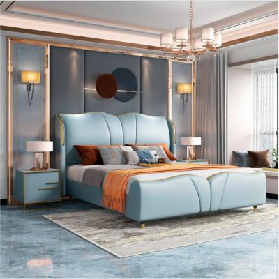 China Hotsale Newest Design Durable Home Furniture Made In China Solid Wood Bedrooms Marriage Bed for sale