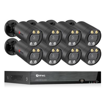 China NIGHT VISION 4K 8mp Poe Camera Security Camera System 8ch Nvr Set Outdoor Video Surveillance VCR Kit For Home for sale