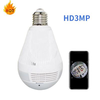 China CCTV HD 3MP Fisheye Hidden Mini Two Way Audio Light Home Security Wiif Camera for sale