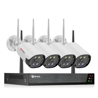 China NVR 4 Night Vision HD Tuya Wireless Network Cameras Outdoor 4 Cameras System 4 8 Channel CCTV Wireless Video Home CCTV Security Degree C for sale