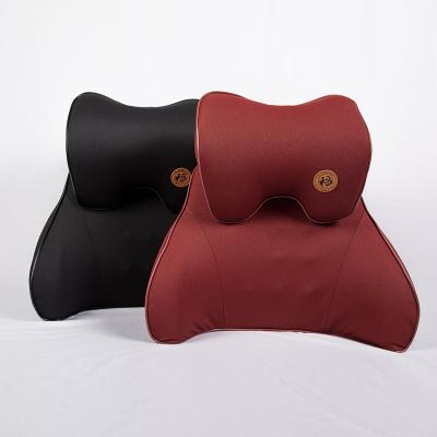 China Anti-static Car Headrest Cushion Waist Memory Foam Neck Pillow Waist For Car Seat for sale