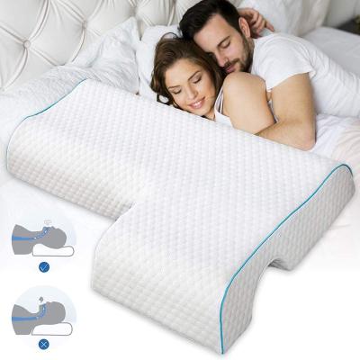 China Manufacturer Whole Cuddling Arm Anti-Static Sleeper Pillow for Men Women Neck Pillow Couples Cervical Spooning Rests Memory Foam 4 Colors for sale