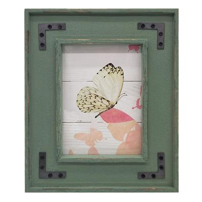 China Home Decoration 4x6 Green Photo Frame Picture Frame Wood Frame for sale