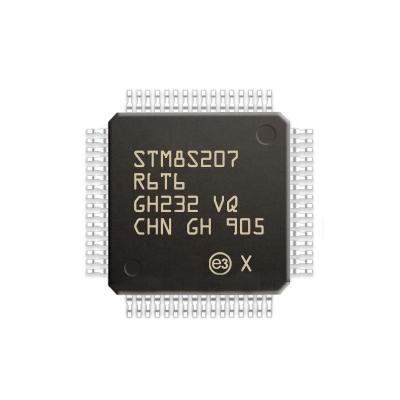 China 32KB standard original 8-bit flash microcontroller microcontroller STM8S207R6T6 LQFP64 fast delivery for sale