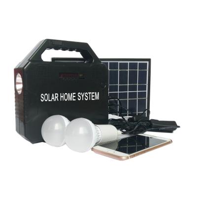 China Home / Outdoor Solar Lighting System Kit With Wireless 2 Bulbs Led Solar Powered System For Home Rural Area for sale