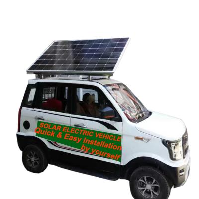 China Electric Vehicle Solar Panel Electric Vehicle 48V 60V 72V Charging Battery Install Solar Powered Car for sale