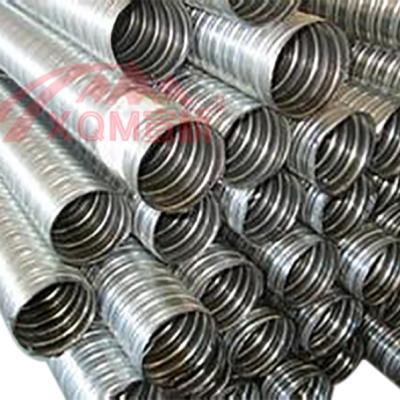 China Flat Construction Pipe 70x22mm Galvanized Metal Prestressed Concrete Corrugated Pipe For PT Tendons Pipeline for sale