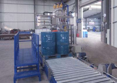 China 25L/60L/200L/IBC Semi Auto Liquid  Pallet  Filling Machine With Roller Driven Conveyor for sale