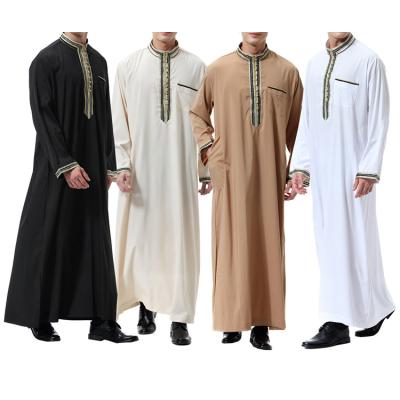 China Polyester Islamic Clothing Shops Turkeys Muslim Clothing High Quality Muslim Kaftan Manufacturer Men's Clothing Arab Thobe Muslim Clothes for sale