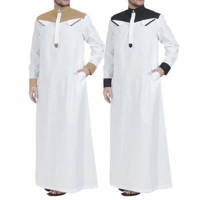 China Polyester OEM Factory Wholesale Mens Abaya Mens Dress Muslim Men Dress Islamic Clothing Thobe for sale