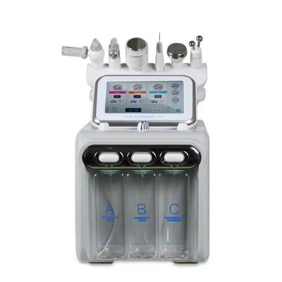 China Skin Tightening 2021 Hot Sale Hydraulic Facial Microdermabrasion Beauty Machine 6 in 1 Skin Care Microcurrent Face Lift Anti Wrinkle Equipment for sale