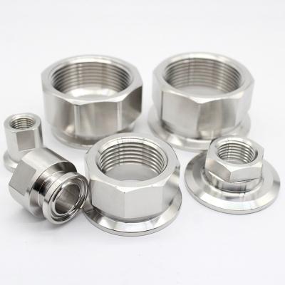 China Sanitary Pipe Line Connects 1Pc 1/2 1/4 3/4 NPT Female Thread Adapter Tri Clamp SS304 Stainless Steel 25.4 50.5 64mm Sanitary Pipe Fitting Home Brew adapter for sale