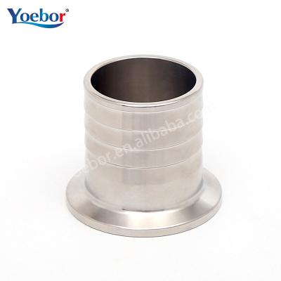 China Stainless Steel Tri Clamp 304 316L Vacuum Line Hose Barb Fittings Joint Adapter Connector Equal for sale