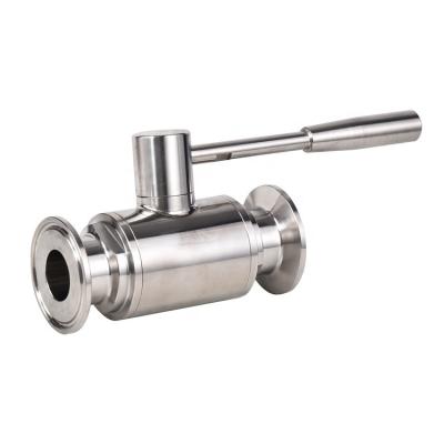 China General Wholesale Manual Stainless Steel Direct Way Pull Handle Flange Sanitary Ball Valve for sale