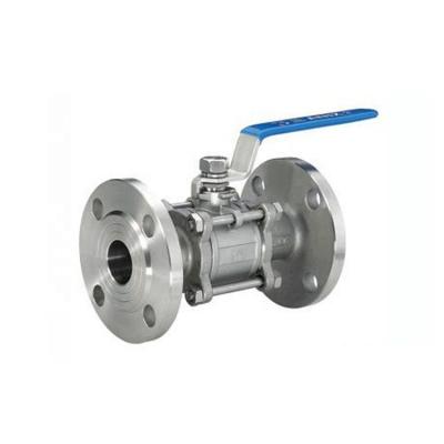 China General Hot Sale Stainless Steel Sanitary 3 Pieces Flange Ball Valve With Locking Handle for sale