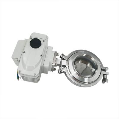 China General New Style Stainless Steel Flange Hygienic Electric Threaded Butterfly Ball Valve for sale