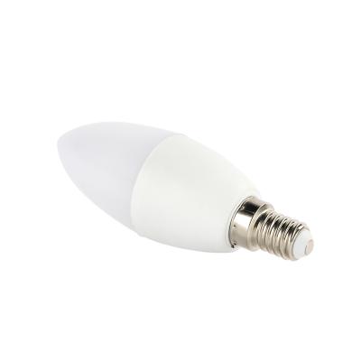 China C37 indoor candle bulb 6w DOB 6500k E14 220Vac CE cool white aluminum plastic led bulb light for sale