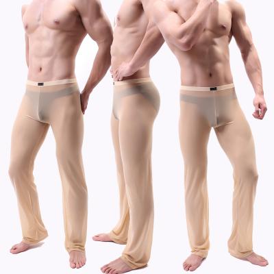 China Breathable Sexy Men's Perspective Mesh Pajamas Men's Home Pants for sale