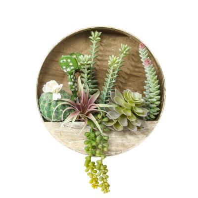 China Factory Price Minimalist Artificial Hanging Succulents Wall Home Decor Fake Plants Indoor Festival Day Parties for sale