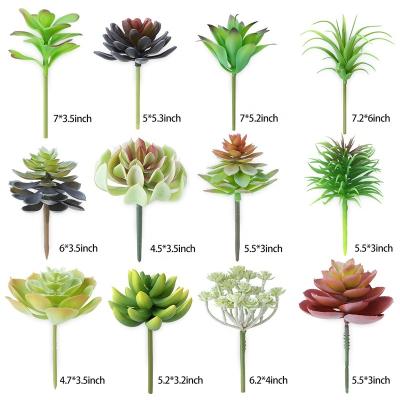 China Factory Direct Mini Fake Succulents School Office Decor Unpotted Home Hotel Minimalist Artificial Succulent Plants for sale