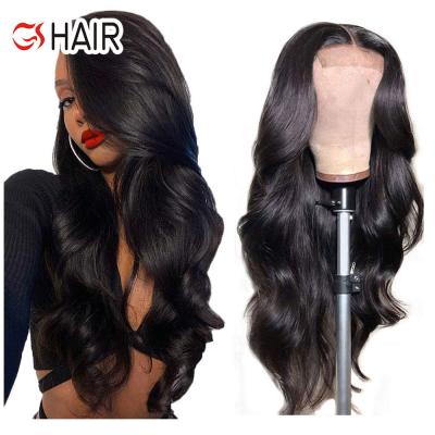 China Raw Lace Front Human Hair Wig, Big Stock Hd 13x6 Lace Frontal Wig, Brazilian 13x4 13x6 Body Wave Virgin 360 Lace Frontal Wig for sale