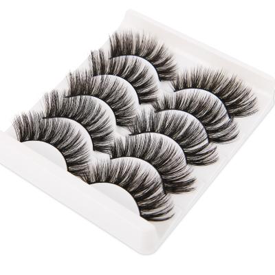 China 25-30 Times 5 Pairs Long Eyelashes 3D Mink Hair False Lashes Natural Handmade Soft Tapered Eye Makeup False Lashes Extension Tools Seller for sale