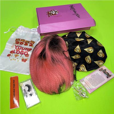 China 2022 Recyclable Paper Box Free Package Custom Hair Wig Boxes Gift Packaging With Logo Free Customized Care Wig Package Boxes for sale