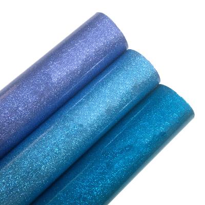 China Wrinkle Resistant Glitter Synthetic Glossy PVC Leather PU Leather Faux Synthetic Leather for sale