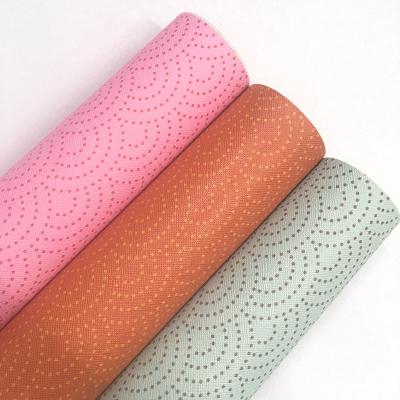 China Wrinkle Resistant Solid Color Faux Leather PU Printed Leather Synthetic Leather DIY Crafts For Bags Shoes for sale