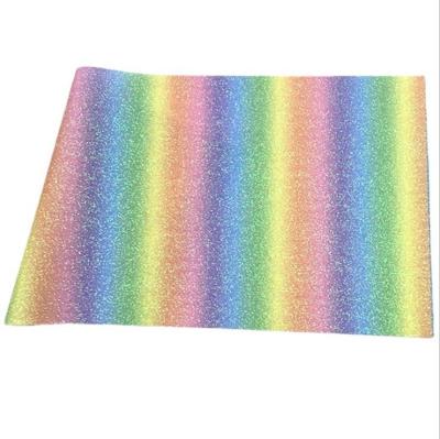 China Wrinkle Resistant Colorful Fabric Glitter Print Synthetic Leather for Bags, Shoes, Hair Accessories, Craft Supplies for sale