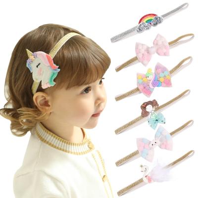 China Fashionable Baby Infant Designed Nice Headband Cartoon Elastic Hair Accessories for sale