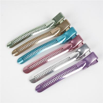 China Fashionable Metal Hairdressing Duck Bill Alligator Clips Professional Hair Clip Salon for sale