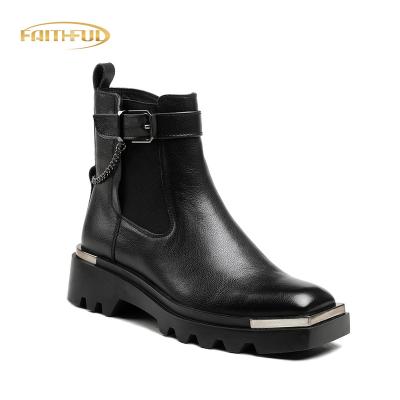 China Fashion Trend Good Quality Martin Boots Women Ankle Boots High Heel Woman Heels New Arrivals 2022 Chelsea Boot Leather Lady for sale