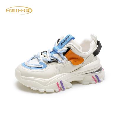 China Fashion Trend High Quality Lace-up High Sneakers Top Sneakers Klein Blue Color For Women Shoes Sneaker Casual for sale