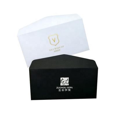 China Wedding Invitations Custom Printing White Paper Gold Foil Silver Foil Wedding Invitations Black Envelope Thank You Card With Envelope for sale