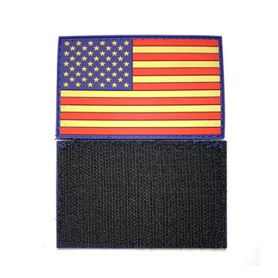 China 3D Custom Color Country PVC American Flag Rubber Patch , USA Flag Patch for sale