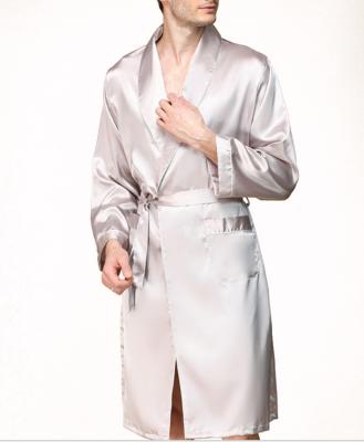 China Factory Supply QUICK DRY Satin Comfortable Breathable Quick Drying Silver Long Robes For Men for sale