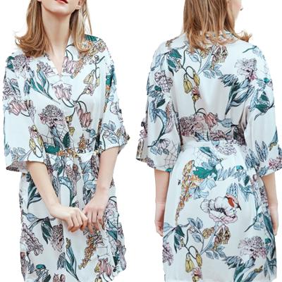 China QUICK DRY Custom Satin Printing Floral Maxi Dresses For Women for sale