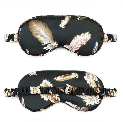 China Light Shading Printed Silk Sleep Eye Mask Natural Eye Mask, Super-smooth and Soft Silk Eye Mask with Adjustable Strap for sale