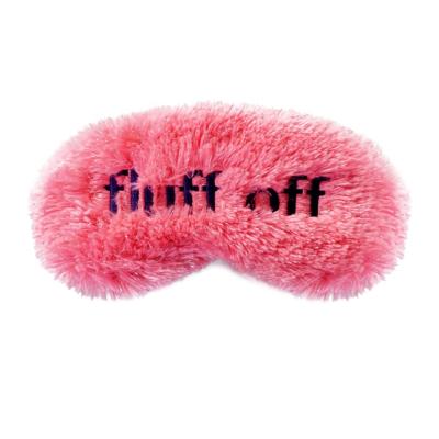 China Embroidered Pink Luxury Fluffy Luxury Silk Eyemask Shading Light Running Sleep Eye Mask Silk Eye Masks for sale