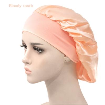 China Latest Design Breathable Quick-Dry/Soft /skin-friendly/Breathable/enjoyable New Arrival Custom Satin Hair Plain Bonnets Logo Dyed 31cm, 31cm Four Seasons Adults NC; JIA Casual A9006 for sale