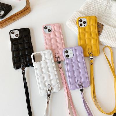 China Wholesale Custom Luxury Shockproof Cell Phone Cell Phone Cover Device With Cross - Body Strap For iPhone 11 12 13 pro for sale