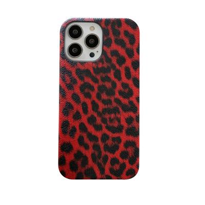 China Central Statistical Leopard Print Luxury Shockproof Hot Selling Cell Phone Leather Case For Iphone 11 12 13 ProMax New Products For Women for sale